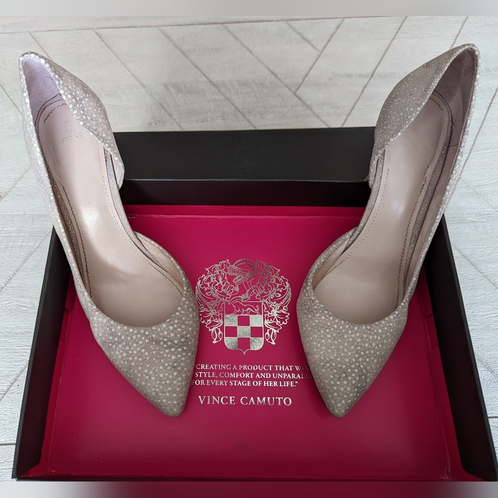 Vince Camuto Glitz Leather Pumps